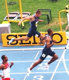 Ashton Eaton Trey Hardee előtt/10pr 100m