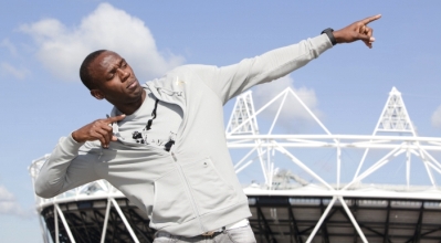 Bolt Londonban, az olimpiai építkezéseknél