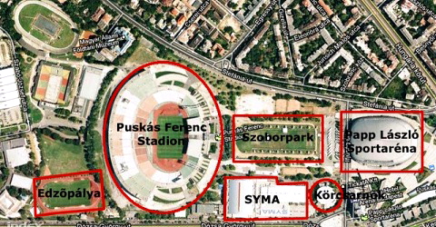 puskás stadion és környéke